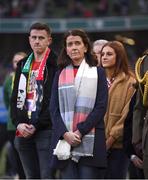 12 April 2019; Martina Cox and her son Jack prior to the Sean Cox Fundraiser match between the Republic of Ireland XI and Liverpool FC Legends at the Aviva Stadium in Dublin. Photo by Stephen McCarthy/Sportsfile