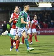 12 April 2019; Graham Cummins of Cork City celebrates after scoring a goal from the penalty spot during the SSE Airtricity League Premier Division match between Cork City and St Patrick's Athletic at Turners Cross in Cork. Photo by Matt Browne / Sportsfile