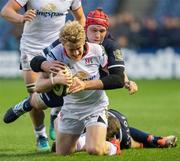 12 April 2019; Rob Lyttle of Ulster is tackled by Grant Gilchrist of Edinburgh during the Guinness PRO14 Round 20 match between Edinburgh and Ulster at BT Murrayfield in Edinburgh, Scotland. Photo by Ross Parker/Sportsfile