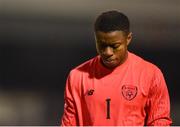 12 April 2019; A dejected David Odumosu of Republic of Ireland following the SAFIB Centenary Shield Under 18 Boys' International match between Republic of Ireland and England at Dalymount Park in Dublin. Photo by Ben McShane/Sportsfile
