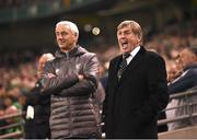 12 April 2019; Liverpool FC Legends manager Kenny Dalglish and Ian Rush during the Sean Cox Fundraiser match between the Republic of Ireland XI and Liverpool FC Legends at the Aviva Stadium in Dublin. Photo by Stephen McCarthy/Sportsfile