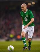 12 April 2019; Kenny Cunningham of Republic of Ireland XI during the Sean Cox Fundraiser match between the Republic of Ireland XI and Liverpool FC Legends at the Aviva Stadium in Dublin. Photo by Stephen McCarthy/Sportsfile