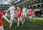 12 April 2019; Bjorn Tore Kvarme of Liverpool FC Legends walks out prior to the Sean Cox Fundraiser match between the Republic of Ireland XI and Liverpool FC Legends at the Aviva Stadium in Dublin. Photo by Stephen McCarthy/Sportsfile