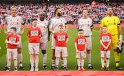 12 April 2019; Liverpool FC Legends players and mascots prior to the Sean Cox Fundraiser match between the Republic of Ireland XI and Liverpool FC Legends at the Aviva Stadium in Dublin. Photo by Stephen McCarthy/Sportsfile