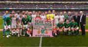 12 April 2019; Republic of Ireland XI and Liverpool FC Legends players prior to the Sean Cox Fundraiser match between the Republic of Ireland XI and Liverpool FC Legends at the Aviva Stadium in Dublin. Photo by Stephen McCarthy/Sportsfile