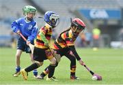 13 April 2019; Realtin Ni Mhidheach Nic Giolla Chriosta age 7 from Ardclough GAA Club Co Kildare in action at the Littlewoods Ireland Go Games Provincial Days in Croke Park. This year over 6,000 boys and girls aged between six and twelve represented their clubs in a series of mini blitzes and just like their heroes got to play in Croke Park. Photo by Matt Browne/Sportsfile