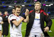 12 April 2019; Bobby Burns, left, of Ulster at full time of the Guinness PRO14 Round 20 match between Edinburgh and Ulster at BT Murrayfield in Edinburgh, Scotland. Photo by Ross Parker/Sportsfile
