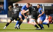 13 April 2019; Tadhg Furlong of Leinster is tackled by Adam Hastings, left, and Jonny Gray of Glasgow Warriors during the Guinness PRO14 Round 20 match between Leinster and Glasgow Warriors at the RDS Arena in Dublin. Photo by Stephen McCarthy/Sportsfile