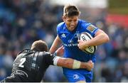 13 April 2019; Ross Byrne of Leinster is tackled by Fraser Brown of Glasgow Warriors during the Guinness PRO14 Round 20 match between Leinster and Glasgow Warriors at the RDS Arena in Dublin. Photo by Ramsey Cardy/Sportsfile