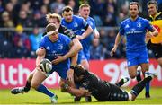 13 April 2019; Seán Cronin of Leinster is tackled by Jonny Gray of Glasgow Warriors during the Guinness PRO14 Round 20 match between Leinster and Glasgow Warriors at the RDS Arena in Dublin. Photo by Ramsey Cardy/Sportsfile