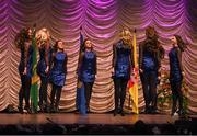 13 April 2019; St.Dominic’s, Roscommon, Rachel Connaughton, Líosa Kilcline, Meabh McCormack, Cerys Bryer, Ciara Mullally, Deirdre Naughton, Aisling Dolan and Sarah Hurley competing in the Rince Foirne catagory during the Scór Sinsir All Ireland Finals at the TF Royal hotel and theatre, Old Westport road in Castlebar, Co Mayo. Photo by Eóin Noonan/Sportsfile