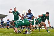 13 April 2019; Matt Healy of Connacht goes over to score his side's fourth try during the Guinness PRO14 Round 20 match between Connacht and Cardiff Blues at The Sportsground in Galway. Photo by Seb Daly/Sportsfile