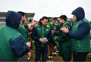 13 April 2019; Craig Ronaldson is congratulated by team-mates as he leaves the field following the Guinness PRO14 Round 20 match between Connacht and Cardiff Blues at The Sportsground in Galway. Photo by Seb Daly/Sportsfile