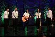 13 April 2019; Connacht team Cáit Cullen, Sheila Murray, Cormac Sammon, Shane McNulty and Brendan Sammon from Aughnasheelan, Leitrim, competing in the Bailéad Ghrúpa catagory during the Scór Sinsir All Ireland Finals at the TF Royal hotel and theatre, Old Westport road in Castlebar, Co Mayo. Photo by Eóin Noonan/Sportsfile