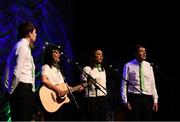 13 April 2019; Connacht team Cáit Cullen, Sheila Murray, Cormac Sammon, Shane McNulty and Brendan Sammon from Aughnasheelan, Leitrim, competing in the Bailéad Ghrúpa catagory during the Scór Sinsir All Ireland Finals at the TF Royal hotel and theatre, Old Westport road in Castlebar, Co Mayo. Photo by Eóin Noonan/Sportsfile