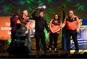 13 April 2019; Connacht team Michael Gunn, Anne Marie Gunn, Eric Murray, Vinnie Gleeson, Margaret Regan, Geraldine O'Connor, Sarah Kane and Peadar McCaffrey from Elphin, Roscommon, competing in the Léiriú catagory during the Scór Sinsir All Ireland Finals at the TF Royal hotel and theatre, Old Westport road in Castlebar, Co Mayo. Photo by Eóin Noonan/Sportsfile