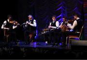 13 April 2019; Connacht team Cian Mc Namara, Ethan McNea, Conor Cafferkey, Patrick Cafferkey and Michael Lavelle from Achill, Mayo, competing in the Ceol Uirlise catagory during the Scór Sinsir All Ireland Finals at the TF Royal hotel and theatre, Old Westport road in Castlebar, Co Mayo. Photo by Eóin Noonan/Sportsfile