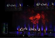 13 April 2019; Connacht team Cian Mc Namara, Ethan McNea, Conor Cafferkey, Patrick Cafferkey and Michael Lavelle from Achill, Mayo, competing in the Ceol Uirlise catagory during the Scór Sinsir All Ireland Finals at the TF Royal hotel and theatre, Old Westport road in Castlebar, Co Mayo. Photo by Eóin Noonan/Sportsfile