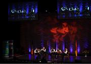 13 April 2019; Connacht team Cian Mc Namara, Ethan McNea, Conor Cafferkey, Patrick Cafferkey and Michael Lavelle from Achill, Mayo, competing in the Ceol Uirlise catagory during the Scór Sinsir All Ireland Finals at the TF Royal hotel and theatre, Old Westport road in Castlebar, Co Mayo. Photo by Eóin Noonan/Sportsfile