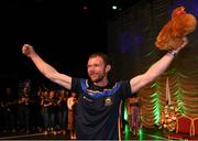 13 April 2019;  Tom McCabe from Newport, Tipperary, celebrates after winning the Léiriú catagory during the Scór Sinsir All Ireland Finals at the TF Royal hotel and theatre, Old Westport road in Castlebar, Co Mayo. Photo by Eóin Noonan/Sportsfile