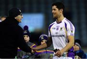 13 April 2019; Rory O'Carroll of Kilmacud Crokes is congratulated following the Dublin County Senior 1 Club Football Championship Round 1 match between Ballymun Kickhams and Kilmacud Crokes at Parnell Park in Dublin. Photo by Ramsey Cardy/Sportsfile