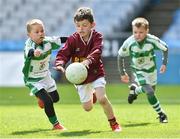 13 April 2019; Cian Lawlor from St Vincents GAA Club Co Longford in action against Daniel Farrell from O'Raghallaighs Gaelic GAA Club Co Louth at the Littlewoods Ireland Go Games Provincial Days in Croke Park. This year over 6,000 boys and girls aged between six and twelve represented their clubs in a series of mini blitzes and just like their heroes got to play in Croke Park. Photo by Matt Browne/Sportsfile
