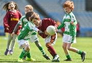13 April 2019; Ben Hilton from St Vincents GAA Club Co Longford in action against O'Raghallaighs Gaelic GAA Club Co Louth at the Littlewoods Ireland Go Games Provincial Days in Croke Park. This year over 6,000 boys and girls aged between six and twelve represented their clubs in a series of mini blitzes and just like their heroes got to play in Croke Park. Photo by Matt Browne/Sportsfile