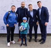 13 April 2019; Leinster players Josh Van Der Flier, Scott Fardy and James Ryan in Autograph Alley ahead of the Guinness PRO14 Round 20 match between Leinster and Glasgow Warriors at the RDS Arena in Dublin. Photo by Ben McShane/Sportsfile