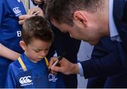 13 April 2019; Leinster player James Ryan in Autograph Alley ahead of the Guinness PRO14 Round 20 match between Leinster and Glasgow Warriors at the RDS Arena in Dublin. Photo by Ben McShane/Sportsfile