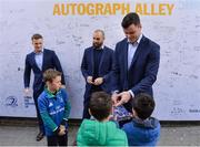 13 April 2019; Leinster players Josh Van Der Flier, Scott Fardy and James Ryan in Autograph Alley ahead of the Guinness PRO14 Round 20 match between Leinster and Glasgow Warriors at the RDS Arena in Dublin. Photo by Ben McShane/Sportsfile
