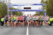 14 April 2019; A general view of the start of the Great Ireland Run 2019 in conjunction with AAI National 10k Championships at Phoenix Park in Dublin. Photo by Sam Barnes/Sportsfile