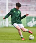 12 April 2019; Josh Honohan of Republic of Ireland prior to the SAFIB Centenary Shield Under 18 Boy's International match between Republic of Ireland and England at Dalymount Park in Dublin. Photo by Ben McShane/Sportsfile