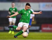 12 April 2019; Corey McBride of Republic of Ireland during the SAFIB Centenary Shield Under 18 Boys' International match between Republic of Ireland and England at Dalymount Park in Dublin. Photo by Ben McShane/Sportsfile