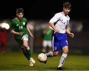 12 April 2019; Ethan Cartwright of England during the SAFIB Centenary Shield Under 18 Boys' International match between Republic of Ireland and England at Dalymount Park in Dublin. Photo by Ben McShane/Sportsfile