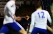 12 April 2019; England head coach Richie Alderson watches on during the SAFIB Centenary Shield Under 18 Boys' International match between Republic of Ireland and England at Dalymount Park in Dublin. Photo by Ben McShane/Sportsfile