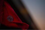 12 April 2019; A Bohemians corner flag is seen at half-time of the SAFIB Centenary Shield Under 18 Boys' International match between Republic of Ireland and England at Dalymount Park in Dublin. Photo by Ben McShane/Sportsfile