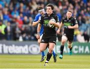 13 April 2019; Sam Johnson of Glasgow Warriors breaks clear on his way to scoring his side's first try during the Guinness PRO14 Round 20 match between Leinster and Glasgow Warriors at the RDS Arena in Dublin. Photo by Ben McShane/Sportsfile