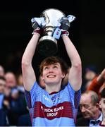6 April 2019; Frank Rafferty of St Michaels College lifts the Hogan Cup  lifts the Masita GAA Post Primary Schools Hogan Cup Senior A Football match between Naas CBS and St Michaels College Enniskillen at Croke Park in Dublin. Photo by Ray McManus/Sportsfile