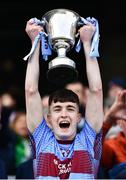 6 April 2019; Jack Maxwell of St Michaels College lifts the Hogan Cup  lifts the Masita GAA Post Primary Schools Hogan Cup Senior A Football match between Naas CBS and St Michaels College Enniskillen at Croke Park in Dublin. Photo by Ray McManus/Sportsfile