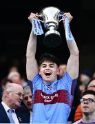 6 April 2019; Aaron Tierney of St Michaels College lifts the Hogan Cup  lifts the Masita GAA Post Primary Schools Hogan Cup Senior A Football match between Naas CBS and St Michaels College Enniskillen at Croke Park in Dublin. Photo by Ray McManus/Sportsfile