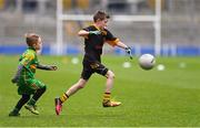 14 April 2019; Finn Higgins of Nobber, Co Meath, in action against Tubberclair, Co Westmeath, during the Littlewoods Ireland Go Games Provincial Days in Croke Park. This year over 6,000 boys and girls aged between six and twelve represented their clubs in a series of mini blitzes and just like their heroes got to play in Croke Park. Photo by Piaras Ó Mídheach/Sportsfile