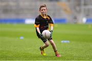 14 April 2019; Finn Higgins of Nobber, Co Meath, during the Littlewoods Ireland Go Games Provincial Days in Croke Park. This year over 6,000 boys and girls aged between six and twelve represented their clubs in a series of mini blitzes and just like their heroes got to play in Croke Park. Photo by Piaras Ó Mídheach/Sportsfile