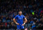 13 April 2019; Robbie Henshaw of Leinster during the Guinness PRO14 Round 20 match between Leinster and Glasgow Warriors at the RDS Arena in Dublin. Photo by Ramsey Cardy/Sportsfile