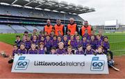 14 April 2019; The Kilmacud Crokes, Co Dublin, team at the Littlewoods Ireland Go Games Provincial Days in Croke Park. This year over 6,000 boys and girls aged between six and twelve represented their clubs in a series of mini blitzes and just like their heroes got to play in Croke Park. Photo by Piaras Ó Mídheach/Sportsfile