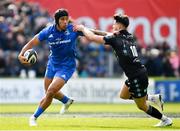 13 April 2019; Joe Tomane of Leinster is tackled by Adam Hastings of Glasgow Warriors during the Guinness PRO14 Round 20 match between Leinster and Glasgow Warriors at the RDS Arena in Dublin. Photo by Ramsey Cardy/Sportsfile