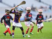 14 April 2019; Conal Ó Súilleabháin of Kilmacud Crokes, Co Dublin, in action against Clontarf, Co Dublin, during the Littlewoods Ireland Go Games Provincial Days in Croke Park. This year over 6,000 boys and girls aged between six and twelve represented their clubs in a series of mini blitzes and just like their heroes got to play in Croke Park. Photo by Piaras Ó Mídheach/Sportsfile