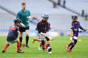 14 April 2019; Conal Ó Súilleabháin of Kilmacud Crokes, Co Dublin, centre, in action against Clontarf, Co Dublin, during the Littlewoods Ireland Go Games Provincial Days in Croke Park. This year over 6,000 boys and girls aged between six and twelve represented their clubs in a series of mini blitzes and just like their heroes got to play in Croke Park. Photo by Piaras Ó Mídheach/Sportsfile