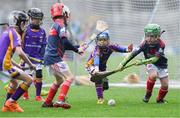 14 April 2019; Action from Kilmacud Crokes, Co Dublin, against Clontarf, Co Dublin, during the Littlewoods Ireland Go Games Provincial Days in Croke Park. This year over 6,000 boys and girls aged between six and twelve represented their clubs in a series of mini blitzes and just like their heroes got to play in Croke Park. Photo by Piaras Ó Mídheach/Sportsfile