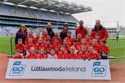 14 April 2019; The Timahoe, Co Laois, team at the Littlewoods Ireland Go Games Provincial Days in Croke Park. This year over 6,000 boys and girls aged between six and twelve represented their clubs in a series of mini blitzes and just like their heroes got to play in Croke Park. Photo by Piaras Ó Mídheach/Sportsfile