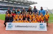 14 April 2019; The St. Laurence's, Co Kildare, team at the Littlewoods Ireland Go Games Provincial Days in Croke Park. This year over 6,000 boys and girls aged between six and twelve represented their clubs in a series of mini blitzes and just like their heroes got to play in Croke Park. Photo by Piaras Ó Mídheach/Sportsfile